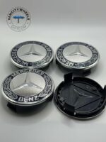 Mercedes Benz 75mm Wheel Center Caps – 4Pcs, Dark Blue - Image 5