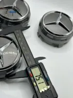 Mercedes Raised CenetrCaps – 75mm, 4Pcs, Dark Grey, OEM Fit - Image 6