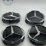 Mercedes Benz Glossy 4Pcs 75mm Car Wheel Center Hub Cap