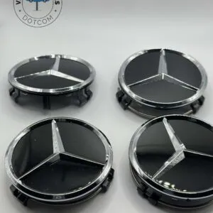 Mercedes Benz Glossy 4Pcs 75mm Car Wheel Center Hub Cap
