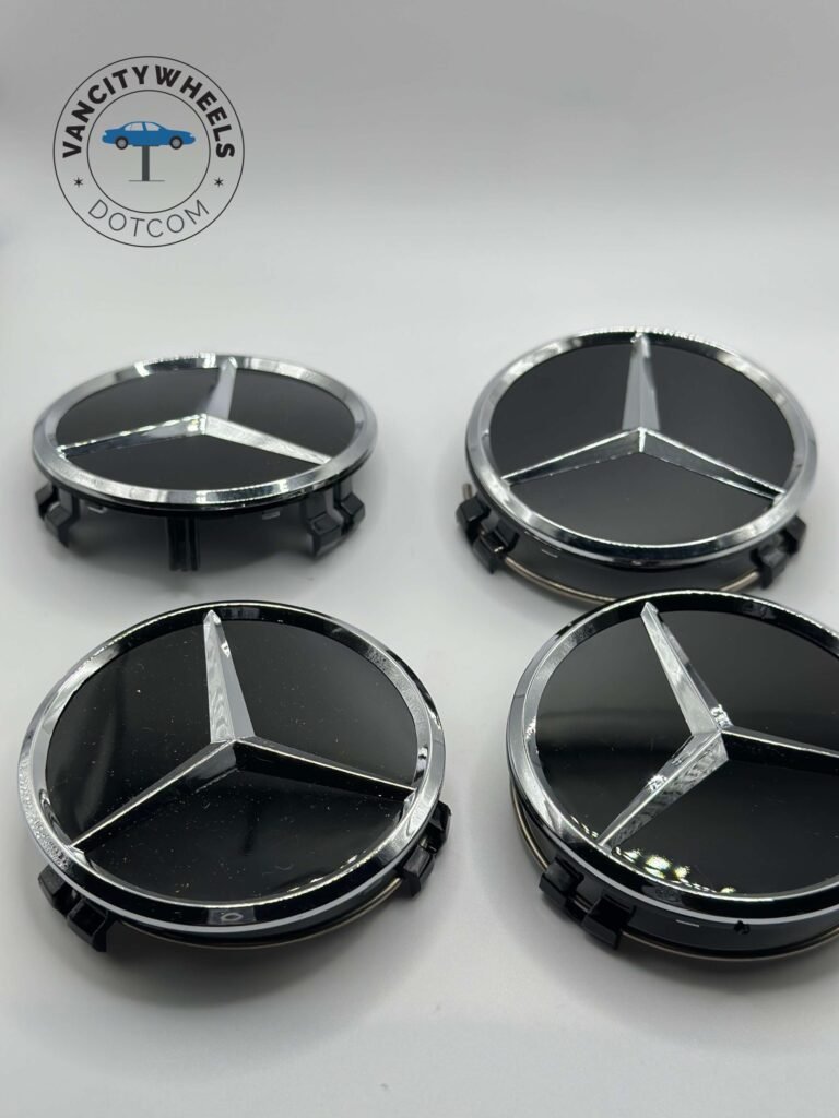 Mercedes Benz Glossy 4Pcs 75mm Car Wheel Center Hub Cap