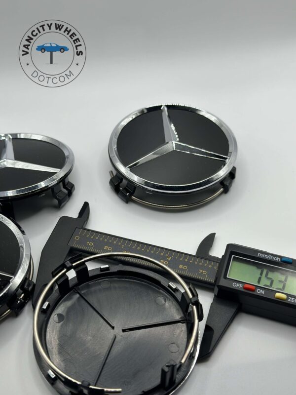 4Pcs 75mm Car Wheel Center Hub Cap for Mercedes Benz Glossy Black - Image 5