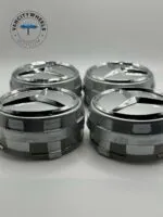 Mercedes Raised Hub Caps – 75mm, 4Pcs, Silver, Factory Match - Image 2
