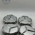 4Pcs 75mm Car Wheel Center Hub Cap for Mercedes Benz Silver Chrome