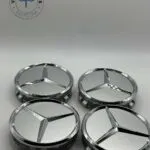 4Pcs 75mm Car Wheel Center Hub Cap for Mercedes Benz Silver Chrome