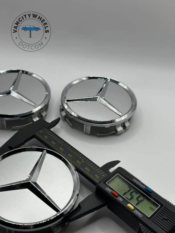 4Pcs 75mm Car Wheel Center Hub Cap for Mercedes Benz Silver Chrome - Image 4