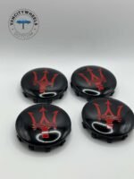 Maserati Wheel Caps – 4Pcs, Black & Red, QP & Ghibli Fit 670025694 - Image 5