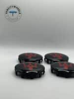 Maserati Wheel Caps – 4Pcs, Black & Red, QP & Ghibli Fit 670025694 - Image 2