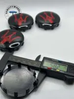 Maserati Wheel Caps – 4Pcs, Black & Red, QP & Ghibli Fit 670025694 - Image 3