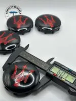 Maserati Wheel Caps – 4Pcs, Black & Red, QP & Ghibli Fit 670025694 - Image 4