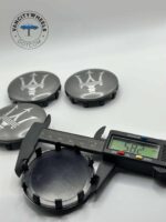 Maserati Wheel Center Caps – 4Pcs, QP/Ghibli, Matte Grey/Silver - Image 5