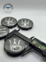 Maserati Wheel Center Caps – 4Pcs, QP/Ghibli, Matte Grey/Silver - Image 6