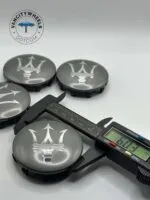 Maserati Wheel Center Caps – 4Pcs, QP/Ghibli, Matte Grey/Silver - Image 6