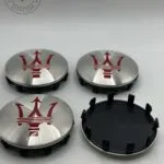 Maserati Quattroporte / Ghibli 60mm, 4Pcs Caps Silver