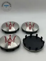 Maserati Quattroporte / Ghibli 60mm, 4Pcs Caps Silver