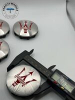 Maserati Quattroporte / Ghibli Caps – Silver, 60mm, 4Pcs - Image 2