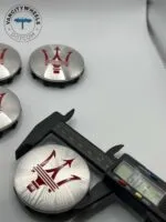 Maserati Quattroporte / Ghibli Caps – Silver, 60mm, 4Pcs - Image 2