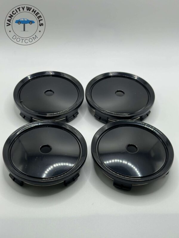 Mercedes 75mm Black Wheel Caps – C B S A E GLK SLK GLC (4Pcs) - Image 2