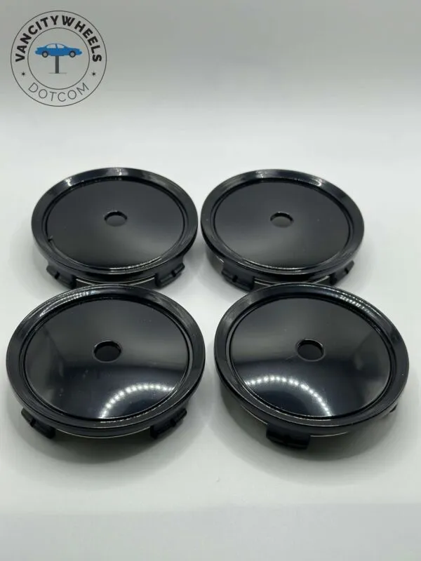 Mercedes 75mm Black Wheel Caps – C B S A E GLK SLK GLC (4Pcs) - Image 2
