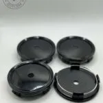 Mercedes 75mm Black Wheel Caps C B S A E GLK SLK GLC