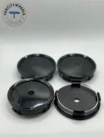 Mercedes 75mm Black Wheel Caps C B S A E GLK SLK GLC