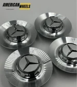 Mercedes AMG W222 Center Caps – 145mm/68mm, Hub Cover Emblem - (Set of 4) A2224002800