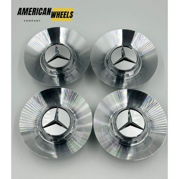 Chrome Mercedes S-Class W222 C217 AMG Center Cap Wheel Hub Cover A2224000800, Fits Mercedes 145mm Wheel Center Hole