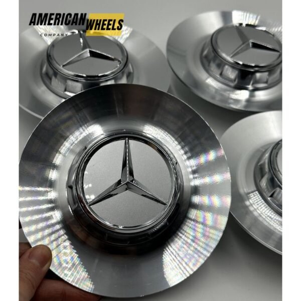 a2224002800 chrome plates with silver mercedes caps 2