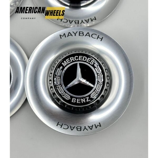 a2234000500 maybach chrome plates with chrome black mercedes caps 4