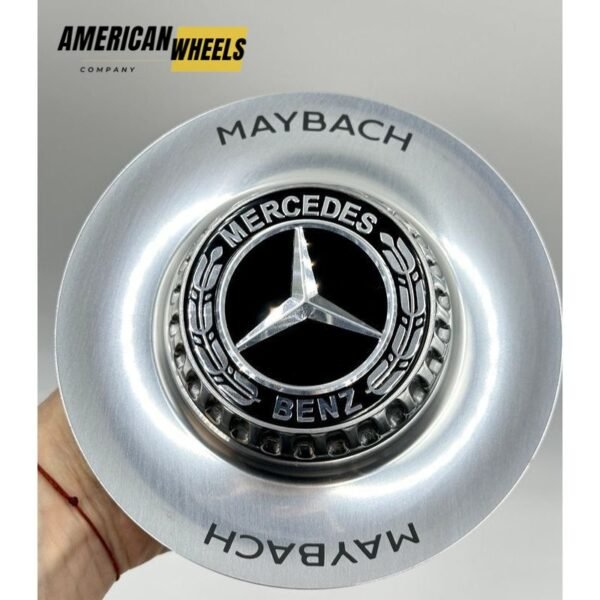 a2234000500 maybach chrome plates with chrome black mercedes caps 5