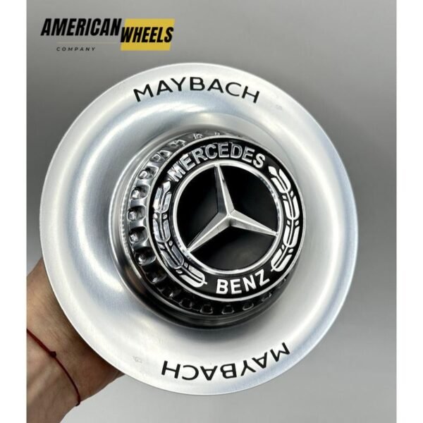 a2234000500 maybach chrome plates with chrome black mercedes caps 6