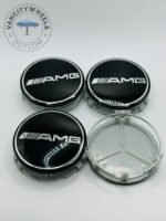 Black Mercedes Benz Center Caps - 4 Pcs (74mm) - Image 4