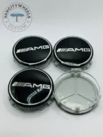 Black Mercedes Benz Center Caps - 4 Pcs (74mm) - Image 4