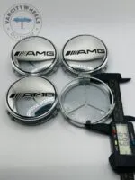 Set of 4 Chrome Mercedes Benz AMG Alloy Wheel Center Caps 74mm, Chrome Center Hub Caps for Mercedes Benz AMG 74mm - Image 5