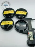 Set of 4 Black & Gold BBS Wheel Center Caps – 65mm Alloy Hub Caps - Image 5