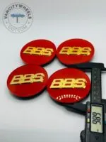 Set of 4 BBS 69mm Red & Gold Wheel Center Hub Caps – Premium Replacement Caps for BBS Wheels - Image 3