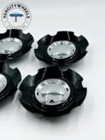 Bentley Continental GT 6 Twin Spoke 21' Caps – 4Pcs, Gloss Black/Chrome - Image 3