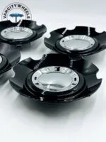 Bentley Continental GT 6 Twin Spoke 21' Caps – 4Pcs, Gloss Black/Chrome - Image 4