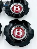Bentley Continental GT Wheel Caps – 4Pcs, 21" Twin Spoke, Gloss Black - Image 7