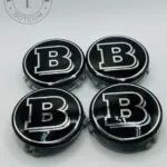Chrome Center Hub Caps for Brabus Car Wheels 75mm