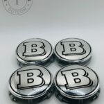 Chrome Brabus Alloy Wheel Center Caps 75mm