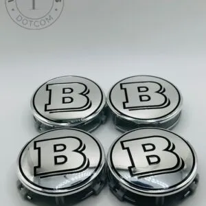 Chrome Brabus Alloy Wheel Center Caps 75mm