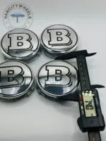 Set of 4 Chrome Brabus Alloy Wheel Center Caps – 75mm Hub Caps for Brabus Wheels - Image 3