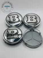 Set of 4 Chrome Brabus Alloy Wheel Center Caps – 75mm Hub Caps for Brabus Wheels - Image 4