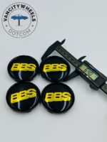 4pc BBS Wheel Center Caps - Classic Black Gold Design Kraftfahrzeugtechnik - Image 5