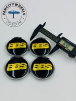 4pc BBS Wheel Center Caps - Classic Black Gold Design Kraftfahrzeugtechnik - Image 6