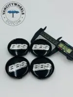 4Pcs BBS AG Wheel Center Caps black & Silver Kraftfahrzeugtechnik - Image 5