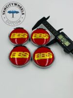 BBS Red and Gold Wheel Caps - 4pc Luxury Hubcap Set - Image 6
