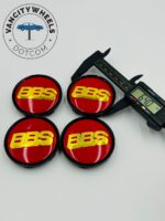 BBS Red and Gold Wheel Caps - 4pc Luxury Hubcap Set - Image 5