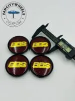 4pcs BBS Kraftfahrzeugtechnik AG Wheel Center Caps-Premium Red Yellow - Image 5